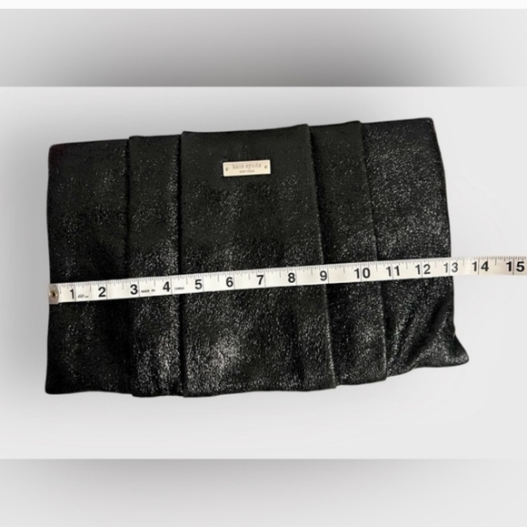 KATE SPADE-Elegant Black And Silver Clutch - Picture 4 of 8